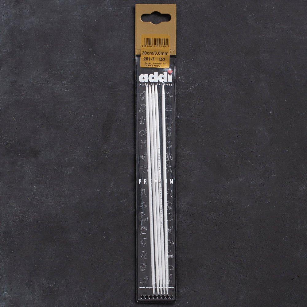 Addi 3mm 20cm 5'li Çorap Şişi 201-7 - Hobium